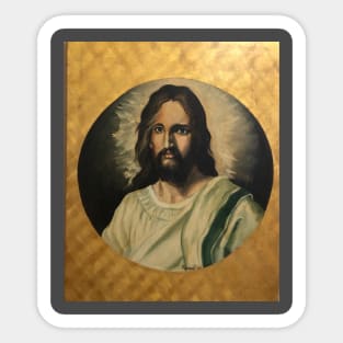 A Painting of Jesus by my Father in 1968 Sticker